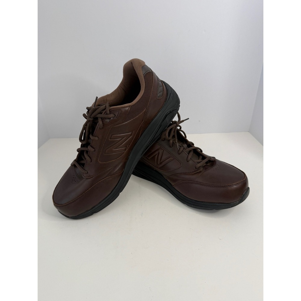 New Balance 928v3 Mens Brown Leather Walking Shoes 6E Wide MW928BR3 Size 14
